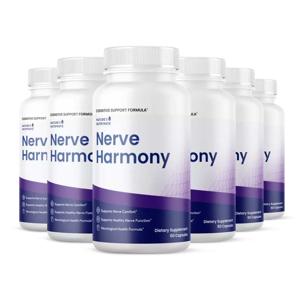 NerveHarmony supplement bottle and capsules